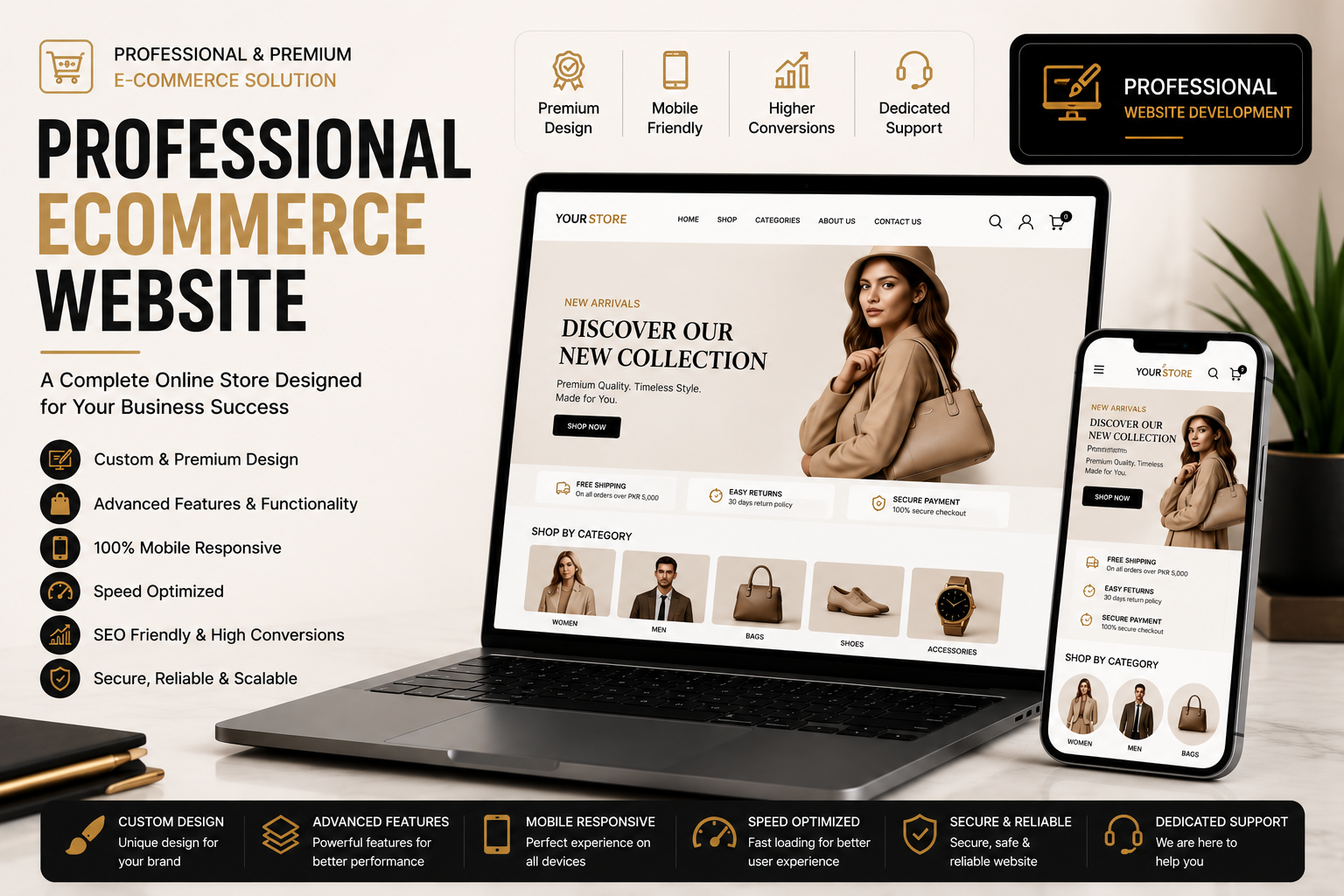 Professional Ecommerce Website Development Package
